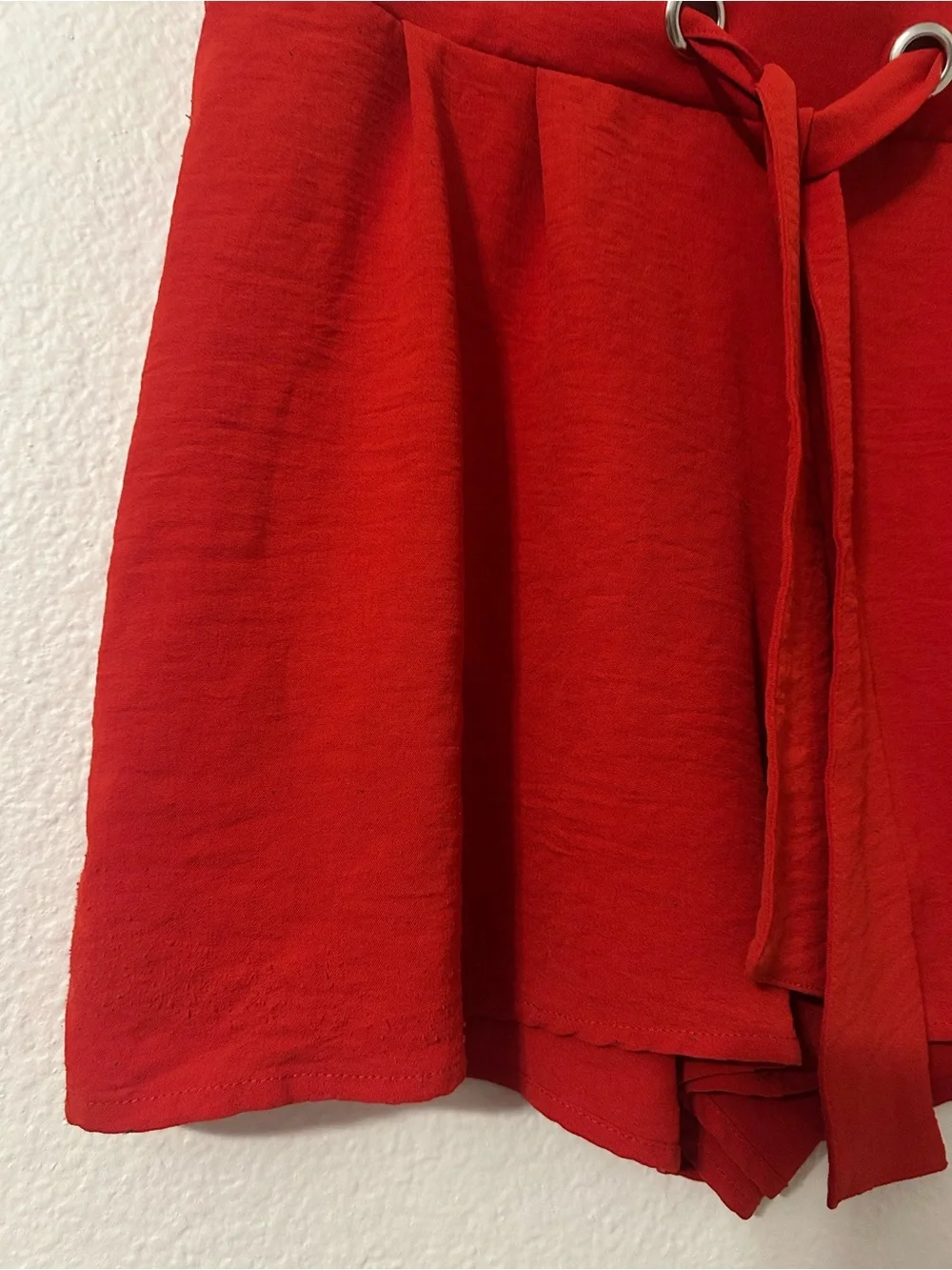 Red Paperbag Shorts
